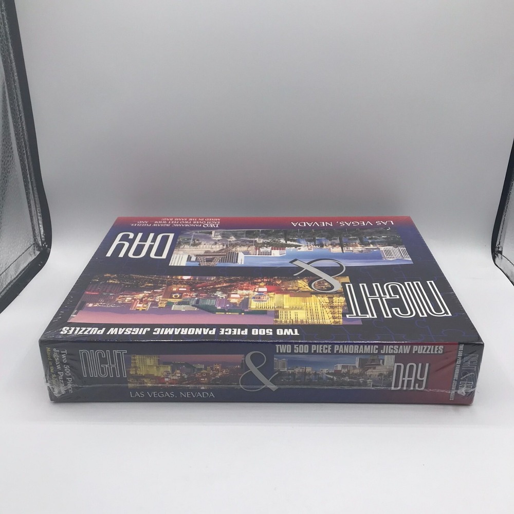Las Vegas Nevada Two 500 Piece Night & Day Panoramic Jigsaw Puzzles - Picture 3 of 6